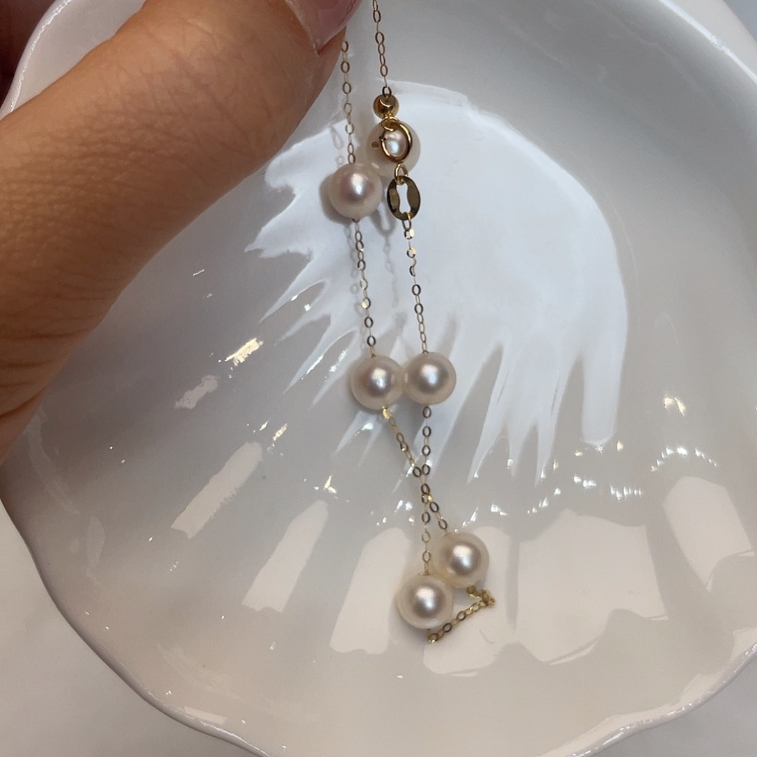 海水珍珠手绳18K金镶嵌