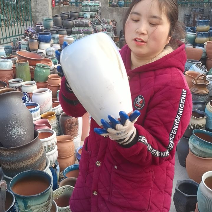 红陶口25高28一个盆子