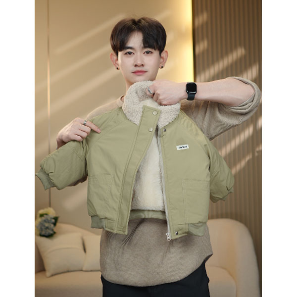 2025秋冬季新款棉衣外套儿童装加绒加厚保暖休闲短款男女童棉服