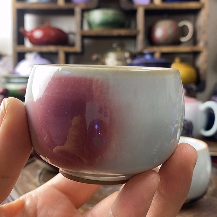 中国神后钧瓷茶具瑕疵处理