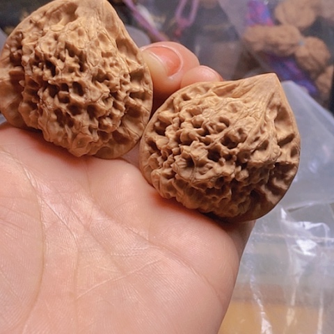 桃核吊坠官帽鸳鸯