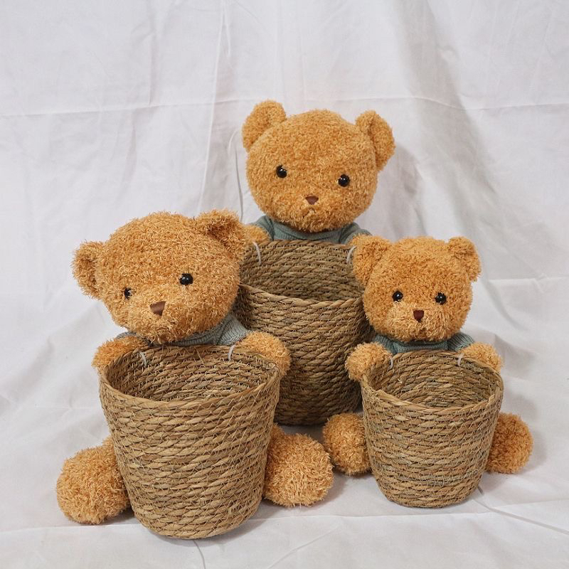 【单买不送】抱抱桶花束包装半成品抱抱花桶编织收纳筐