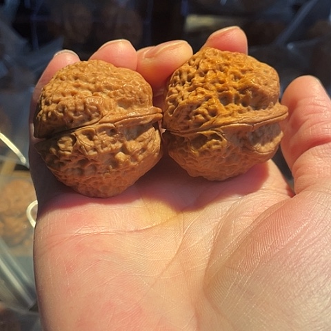 文玩核桃把件木氏蛤蟆头带彩41