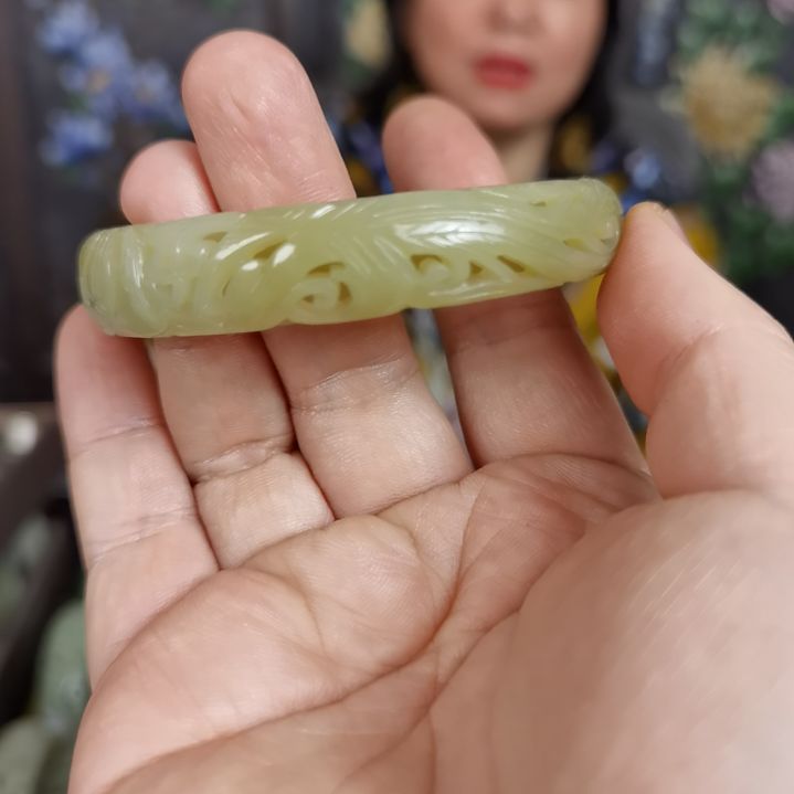 和田玉手镯未镶嵌57号