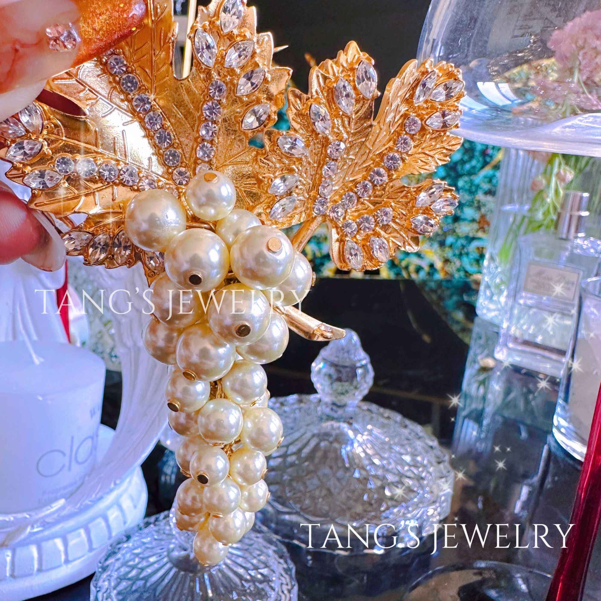 铜合金胸针 【重工葡萄】中古vintage 轻奢时尚复古中古胸针