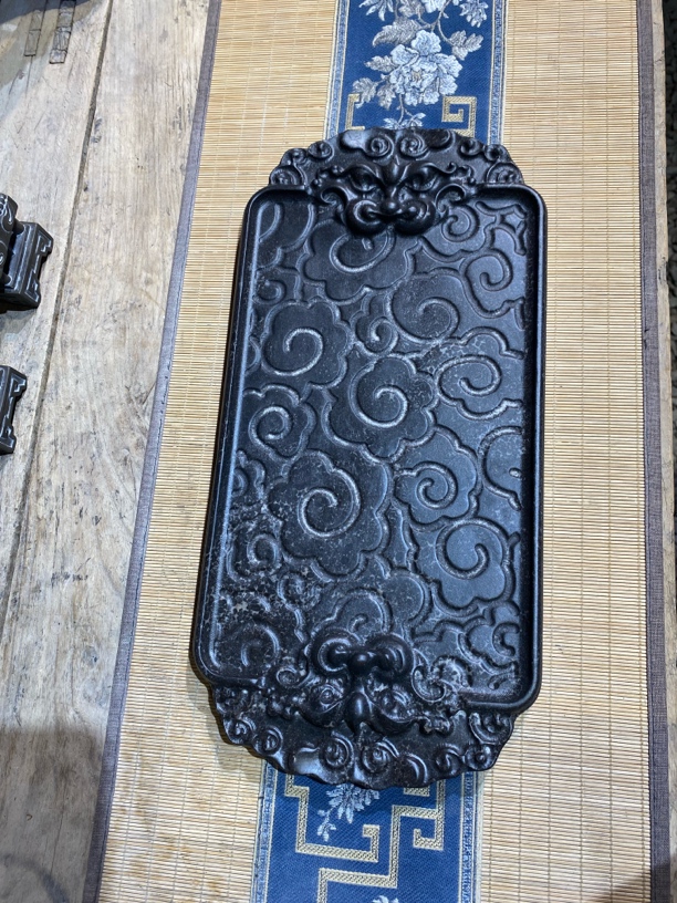 青石虎头干泡茶杯收纳盘