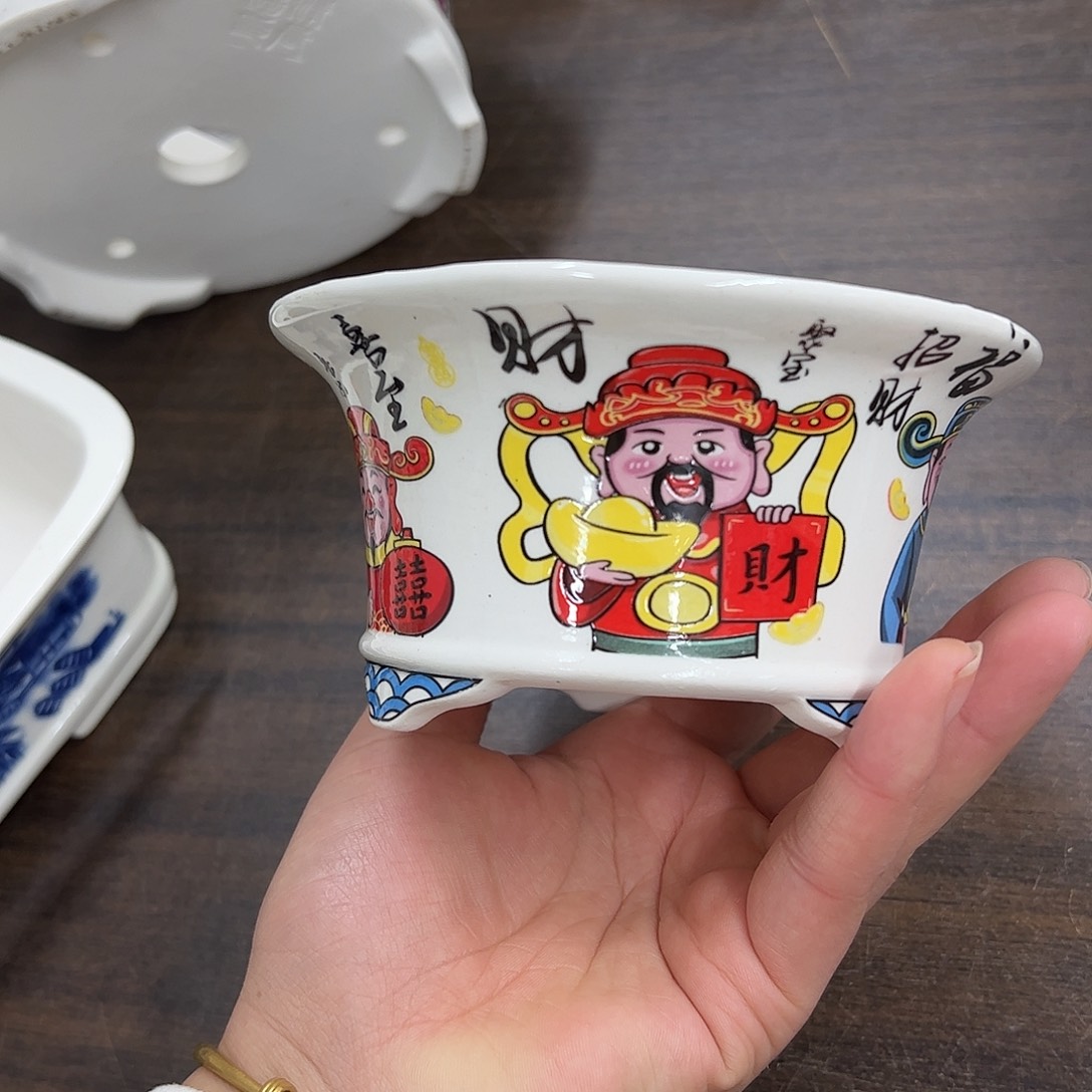 紫砂花盆176号微瑕13/6.5cm