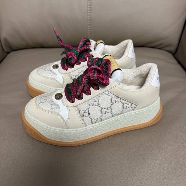 99新 GUCCI/古驰 37码/99新/gucci古驰胖丁/米色/女鞋