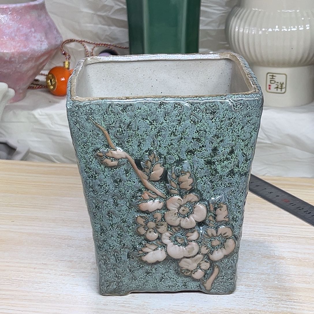 陶瓷绿植多肉微瑕花盆外口径：12*15