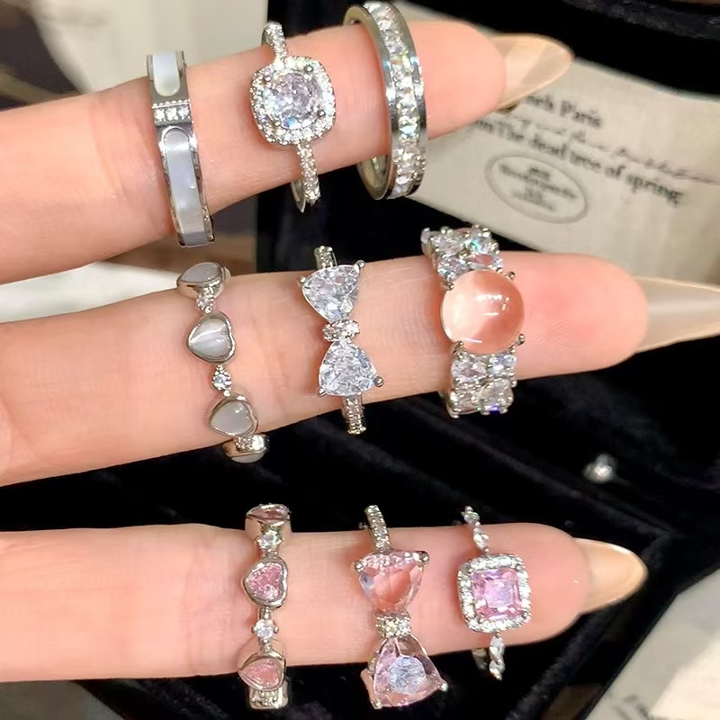 925银银制品 简约S925纯银素圈戒指不掉色小众轻奢高级感