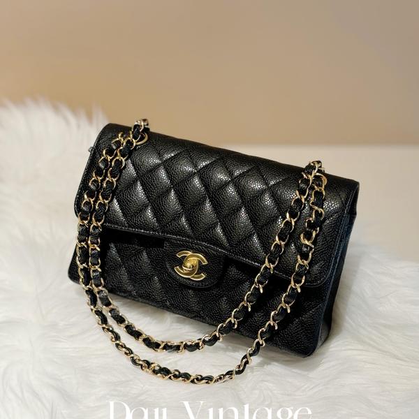 大吉中古/Chanel香奈儿黑金cf小号单肩包