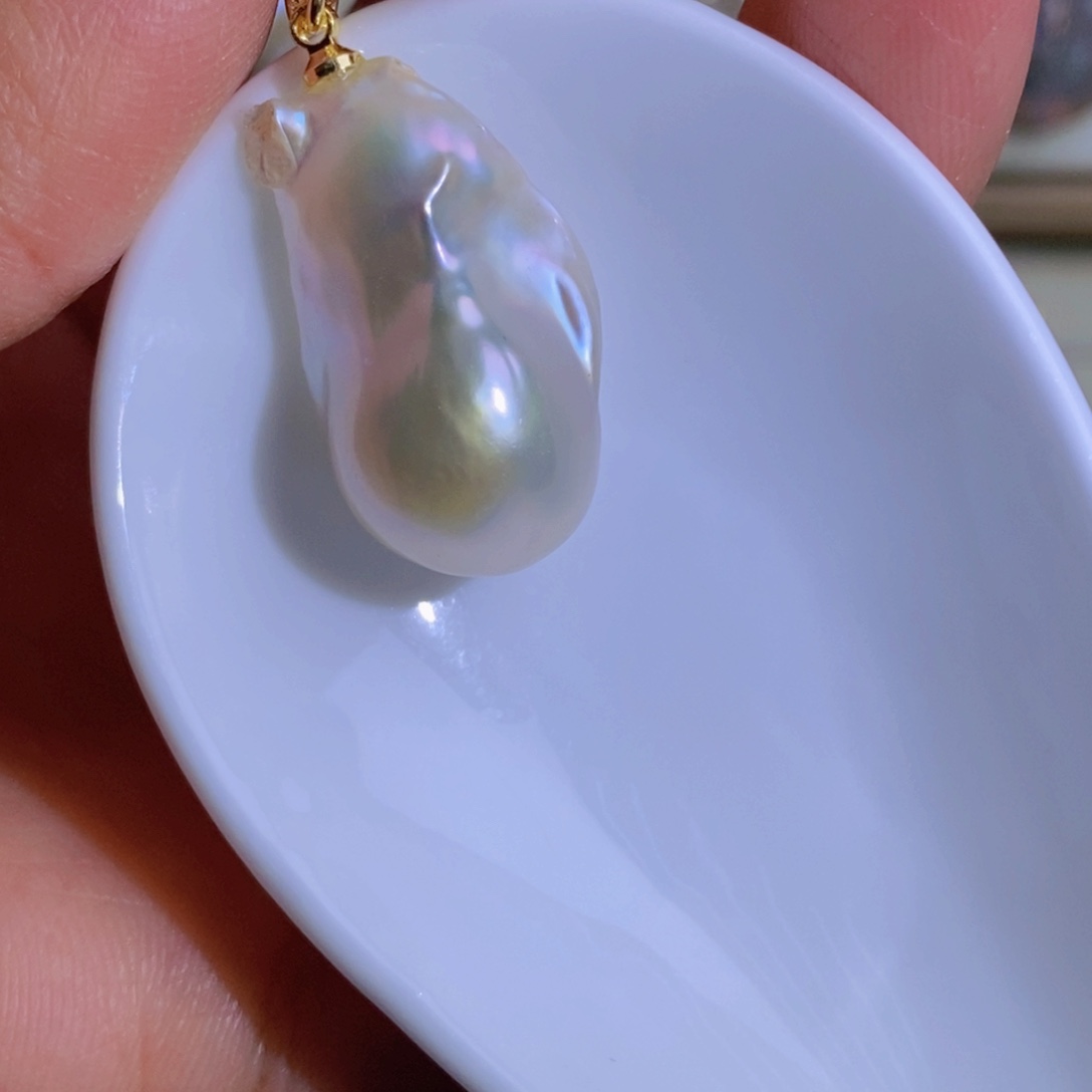 银S925镶嵌天然淡水珍珠淡水珍珠