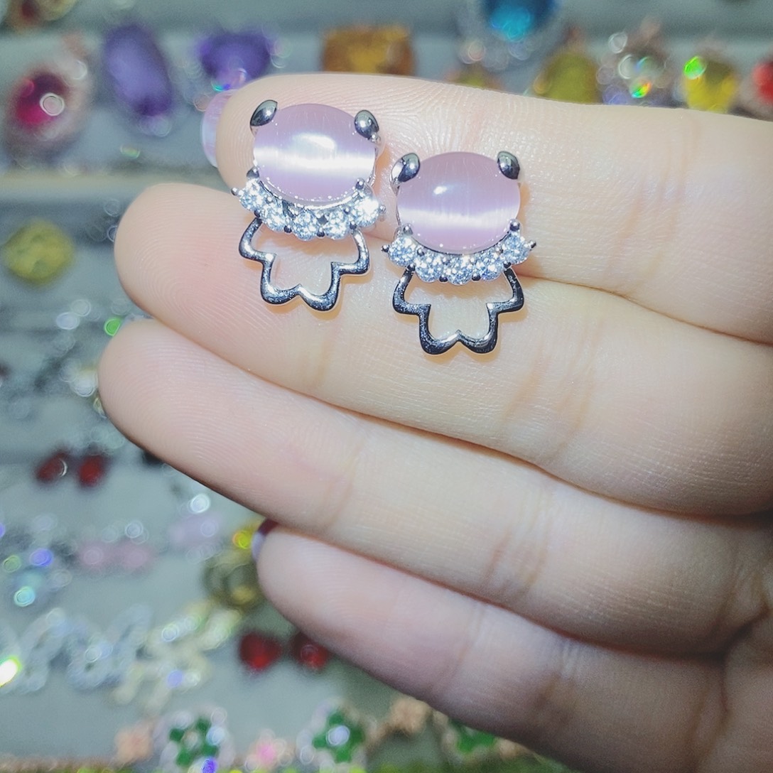 【闪购商品】托帕石耳饰银S925镶嵌