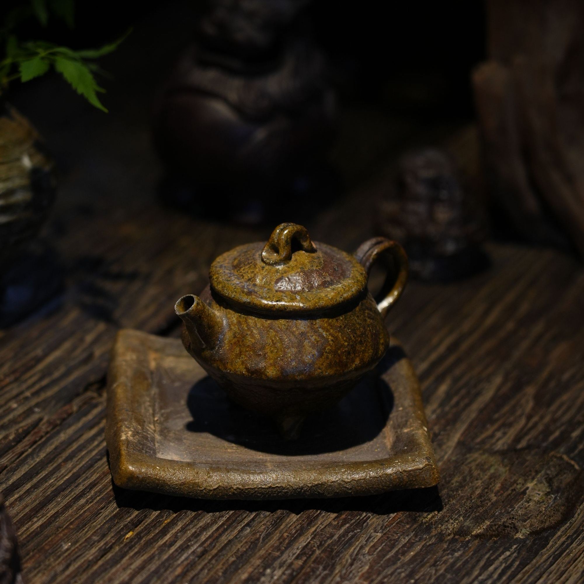 手作陶泥创意柴窑裸烧陶泥小茶壶 茶道粗陶中式茶杯 茶器        