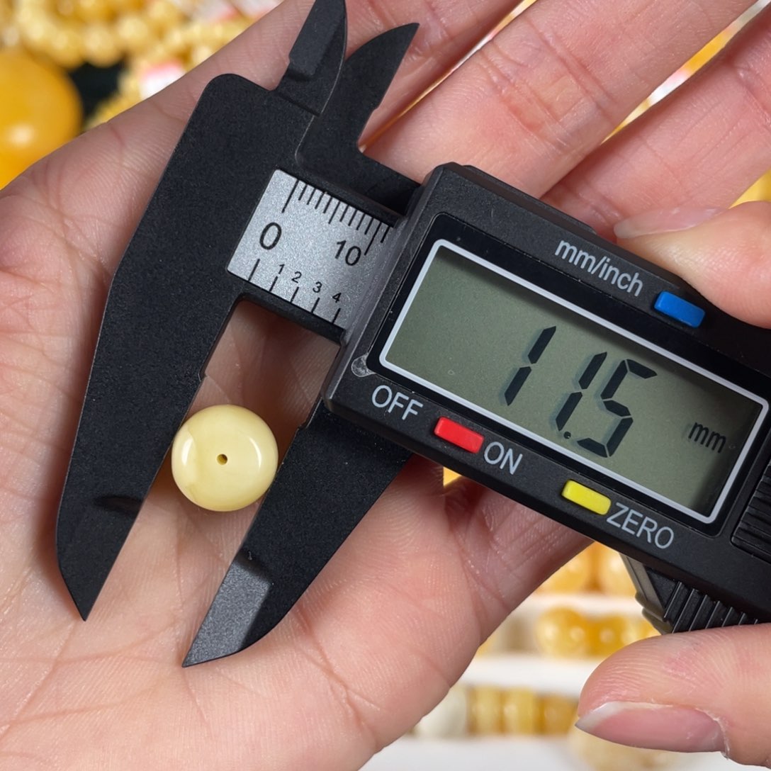 蜜蜡裸石未镶嵌单珠老型直径11mm+