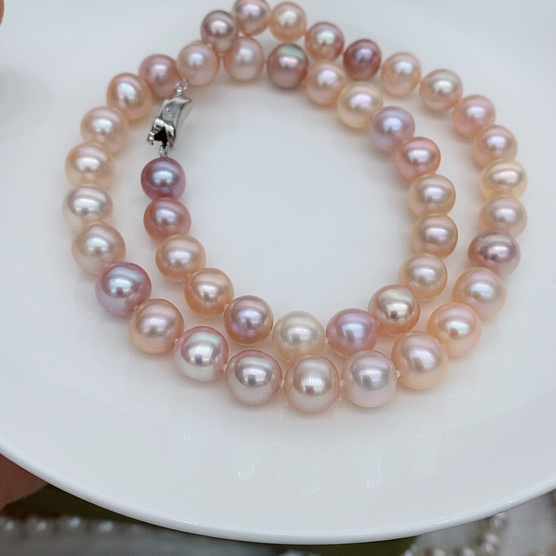 淡水珍珠颈饰未镶嵌无核8-10几乎无暇糖果