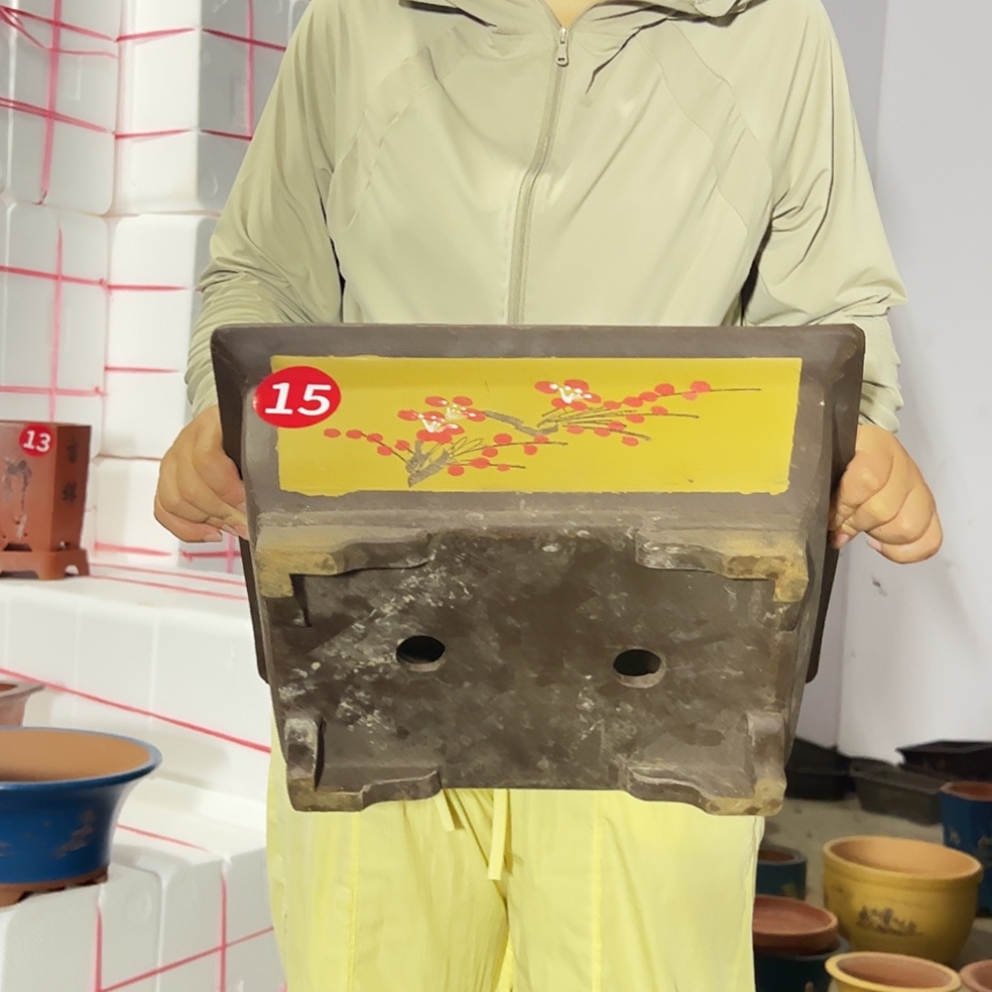 40黄点彩马槽花盆花盆