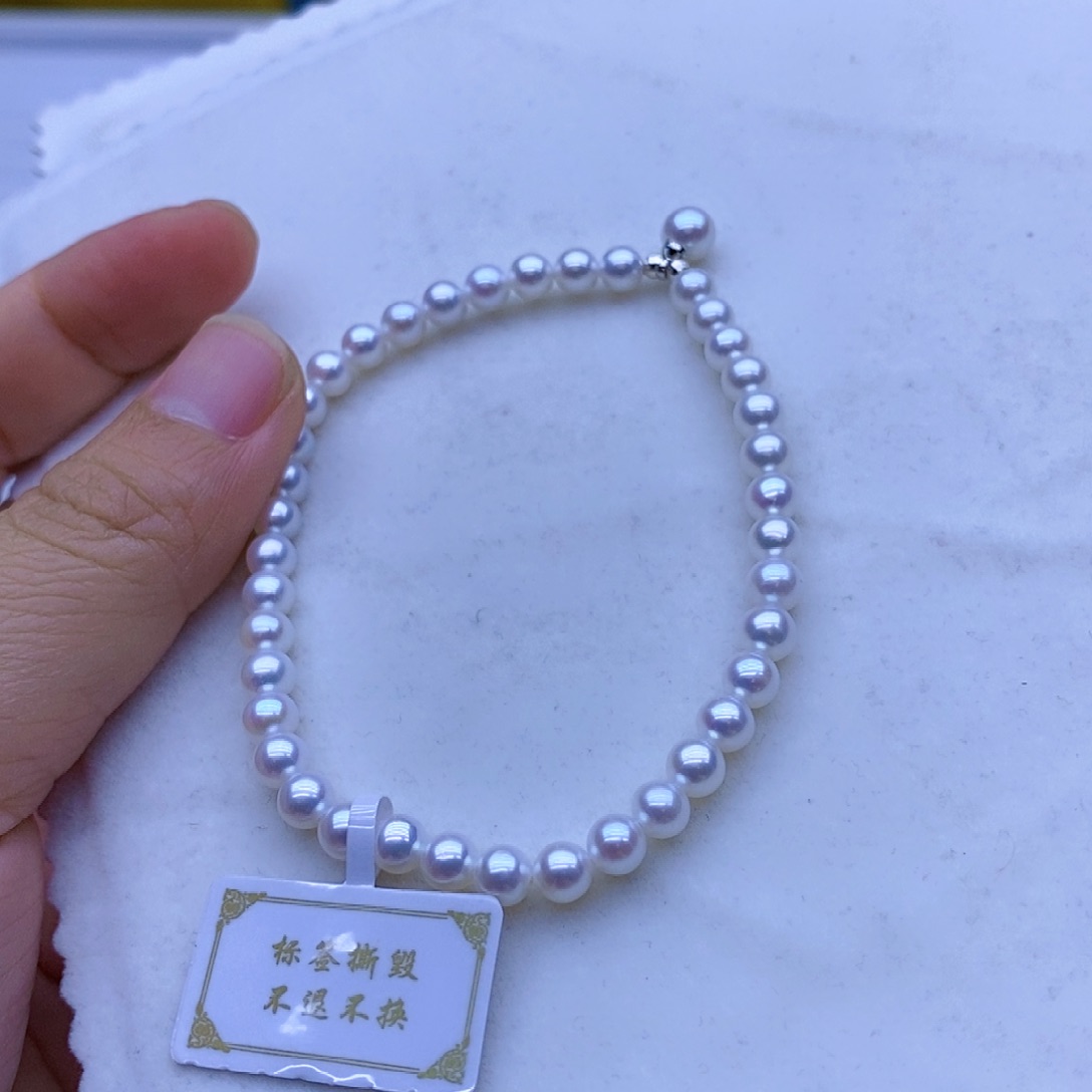 S***y淡水珍珠银S925镶嵌颈饰