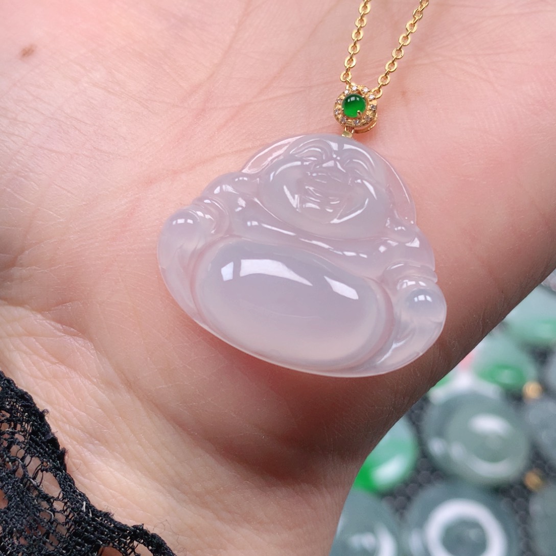 【闪购商品】翡翠吊坠(不含链)18K金镶嵌