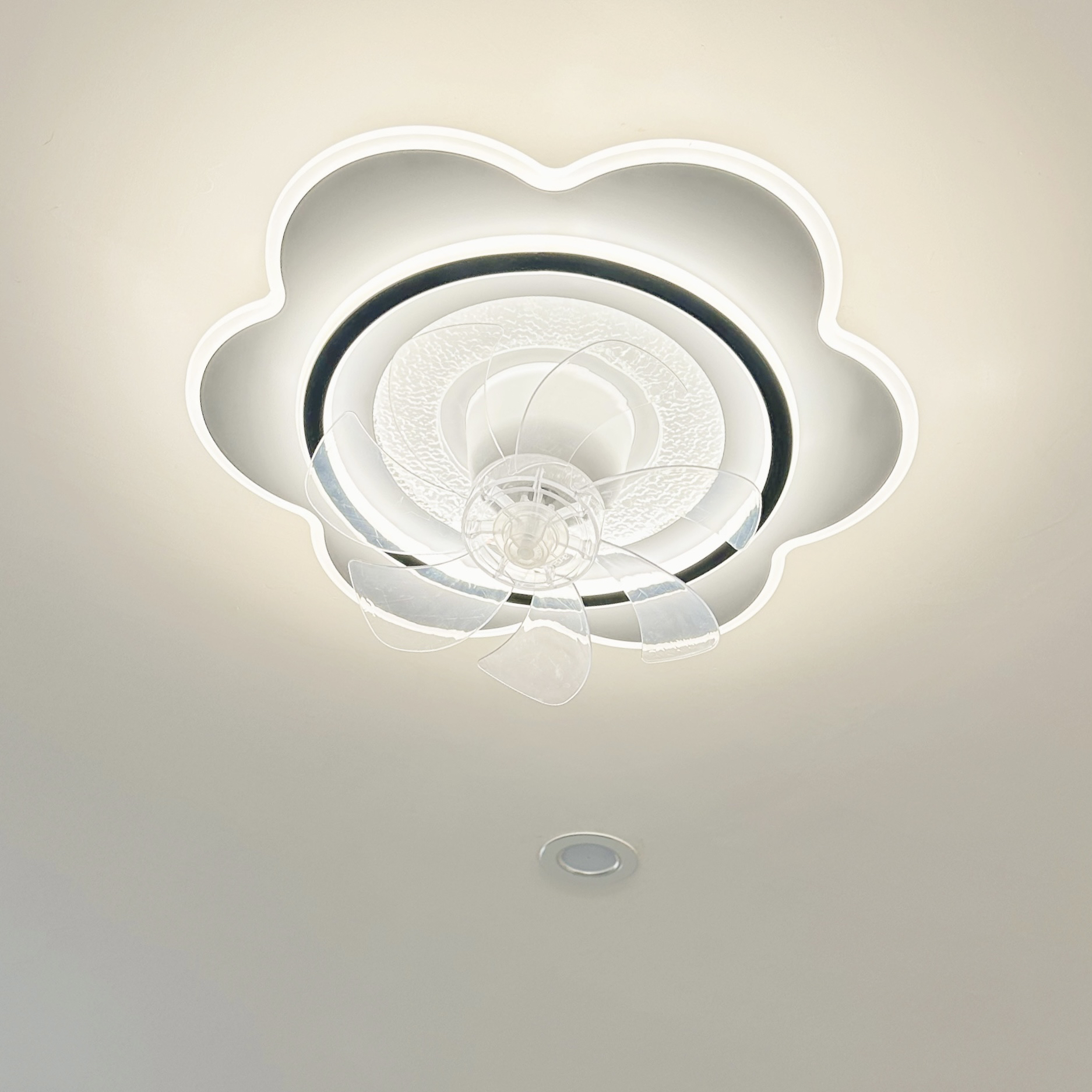 全光谱风扇灯2025新款现代简约卧室餐厅摇头一体风扇灯