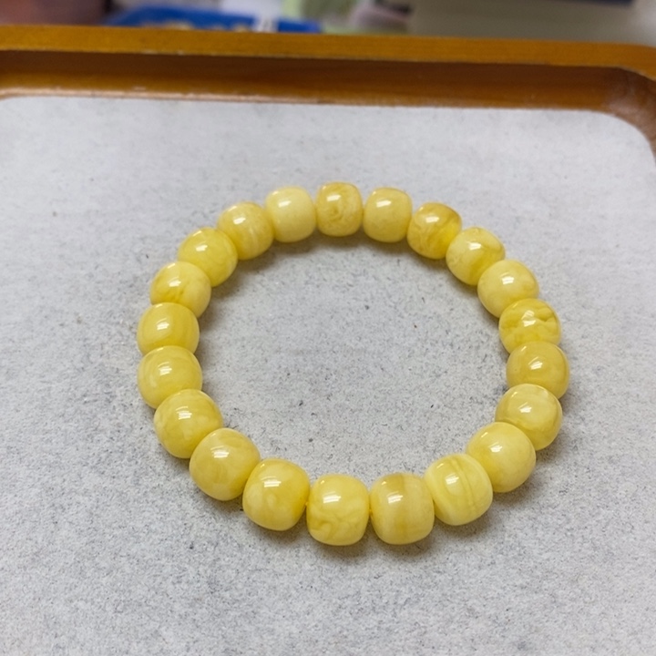 蜜蜡未镶嵌裸石手串