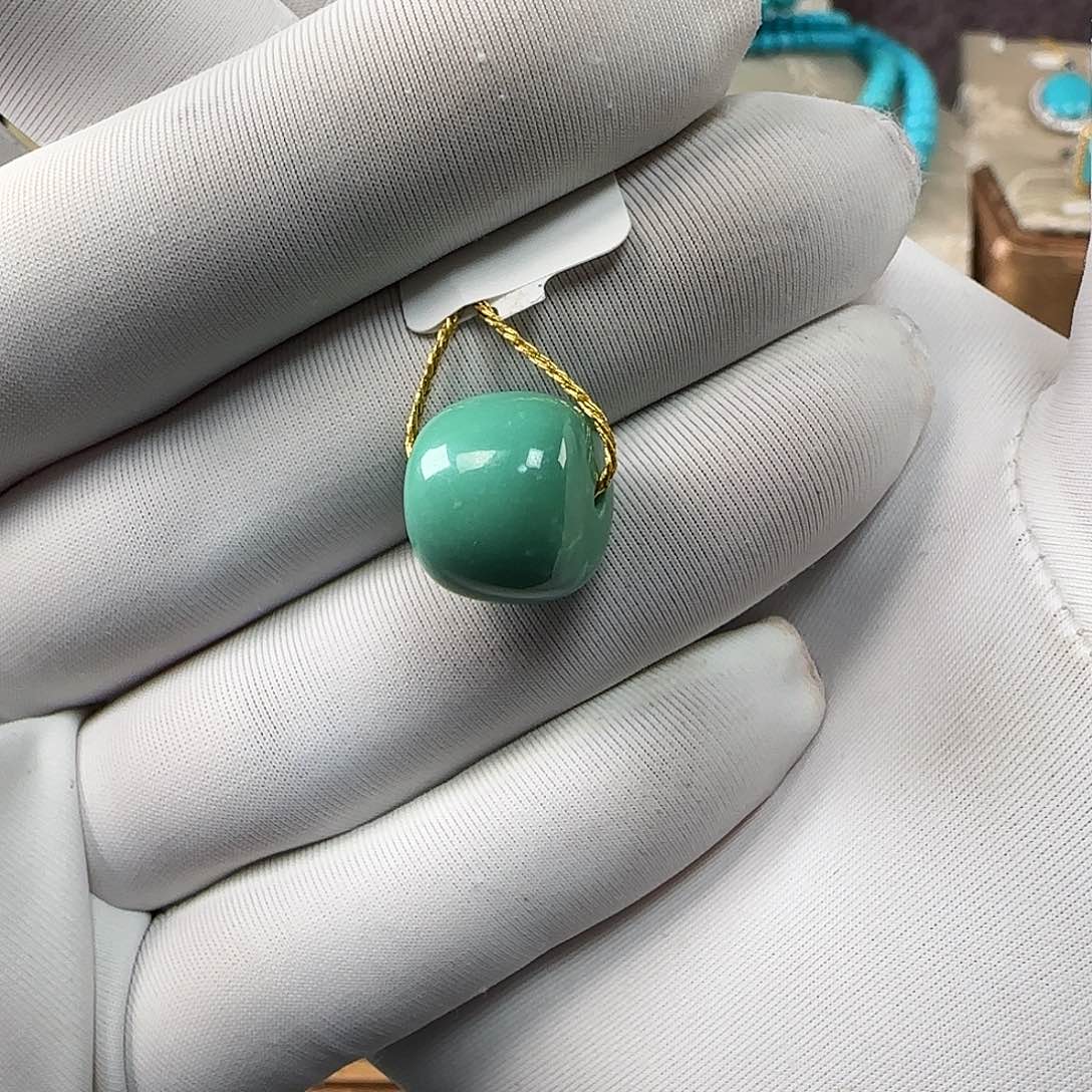 绿松石未镶嵌12mm➕单珠