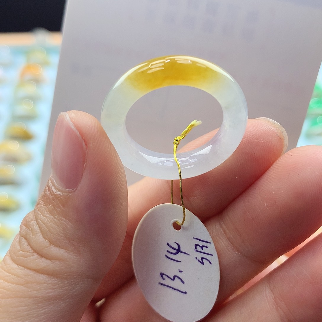 翡翠未镶嵌戒指无*1314圈