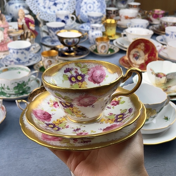 中古欧瓷瓷器小房子