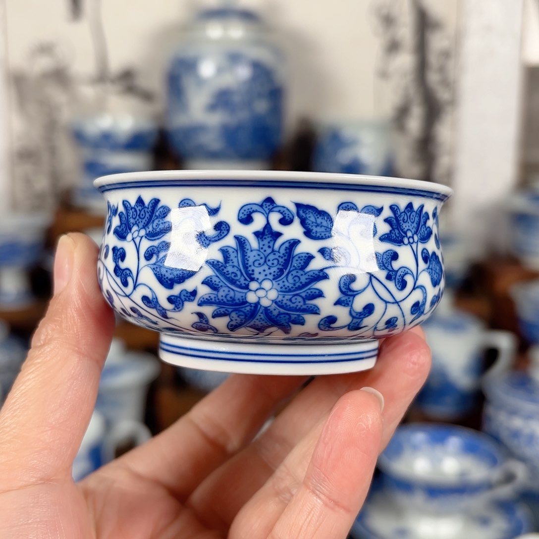 杯青花瓷器手绘作品杯