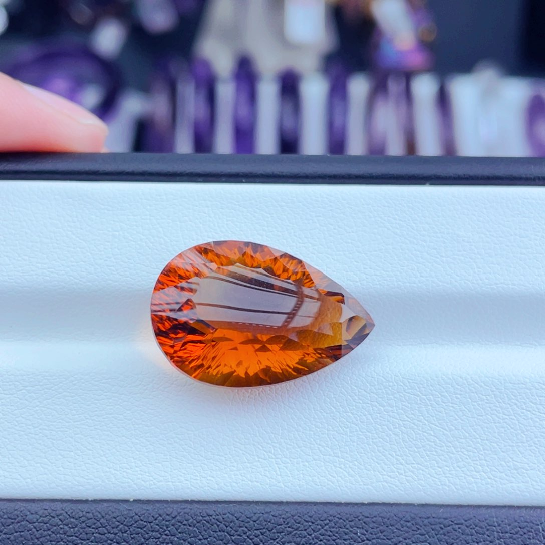 水晶工厂精品定制天然黄水晶裸石未镶嵌