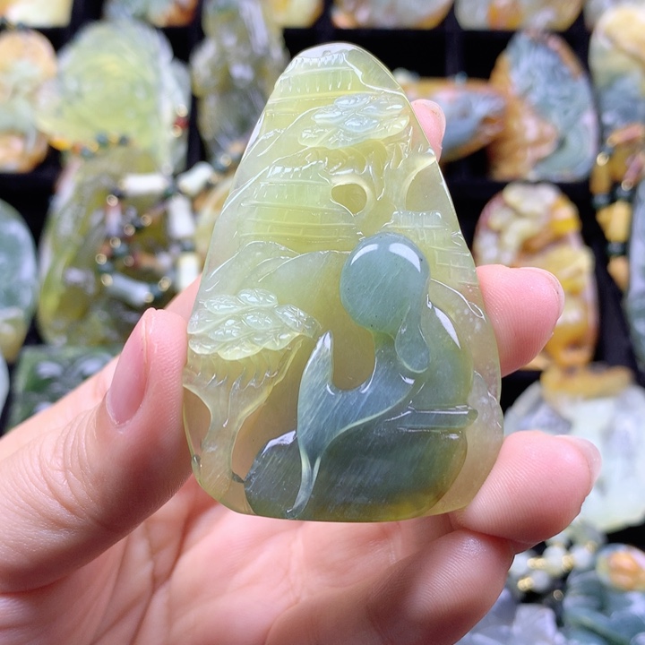 岫玉挂坠未镶嵌挂坠