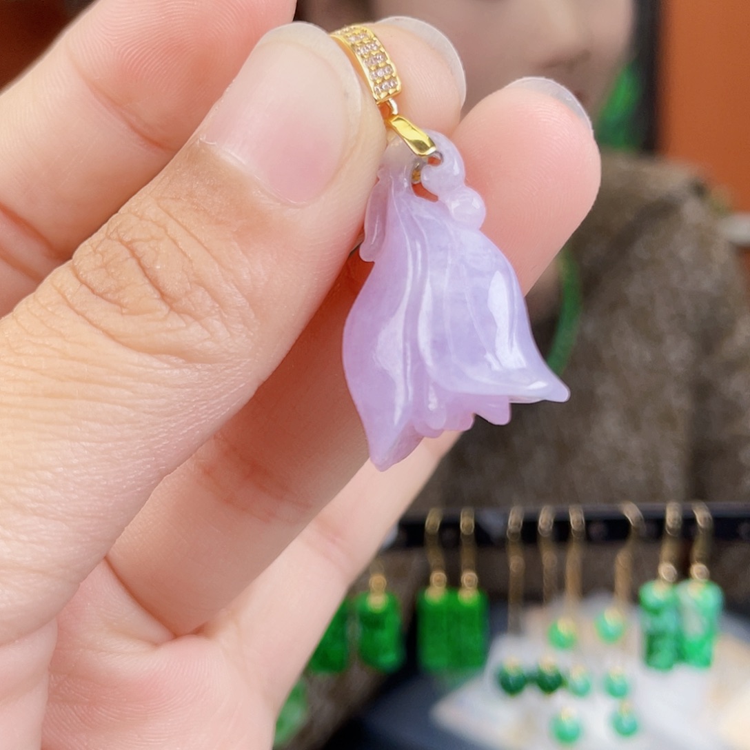 翡翠未镶嵌耳饰饰品