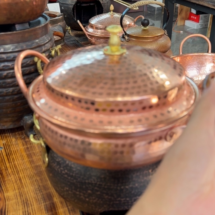 紫铜手工制作沙锅20口径