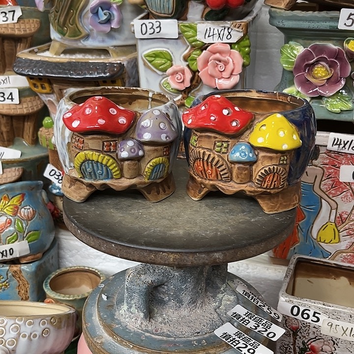 粗陶材质多肉花盆