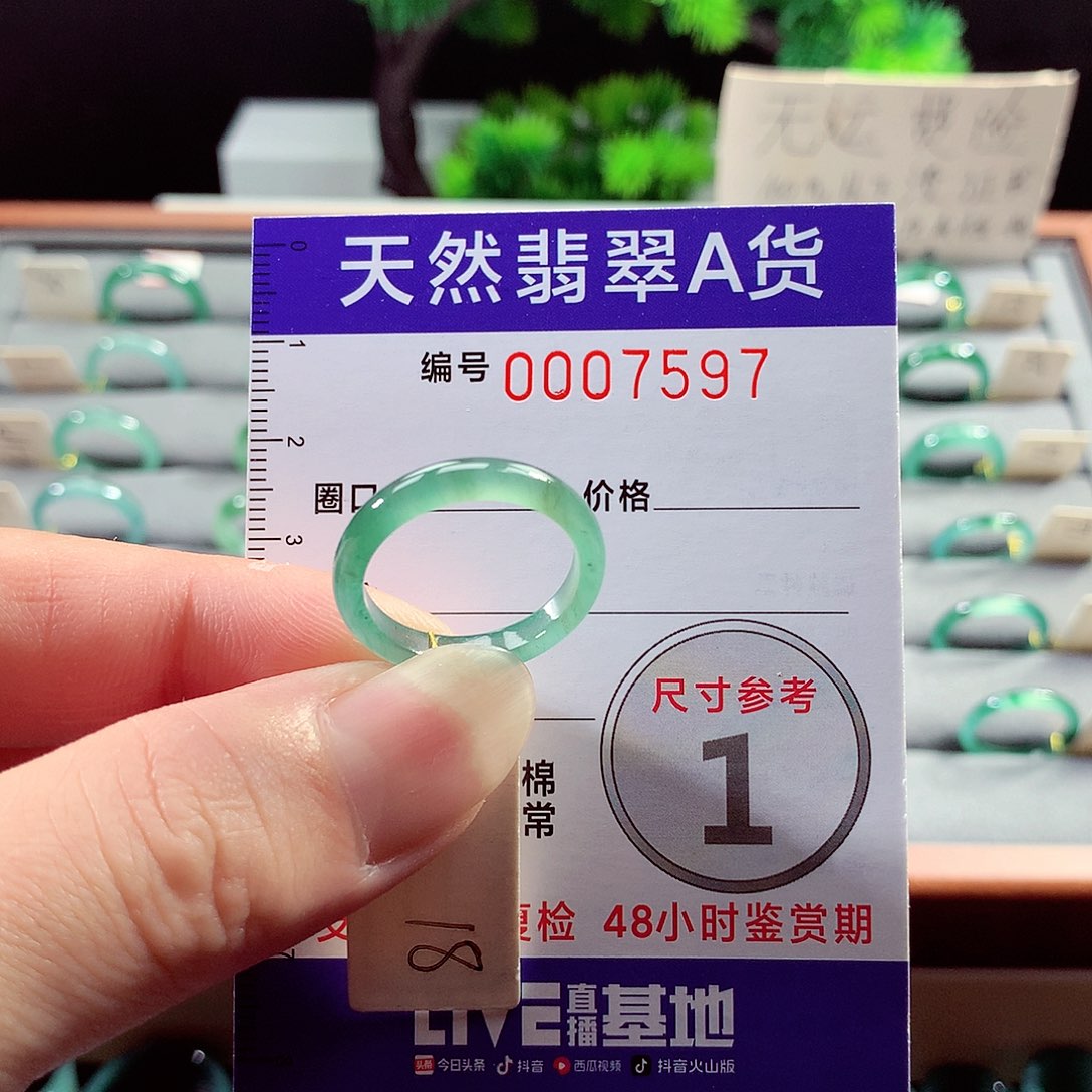翡翠戒指未镶嵌18号
