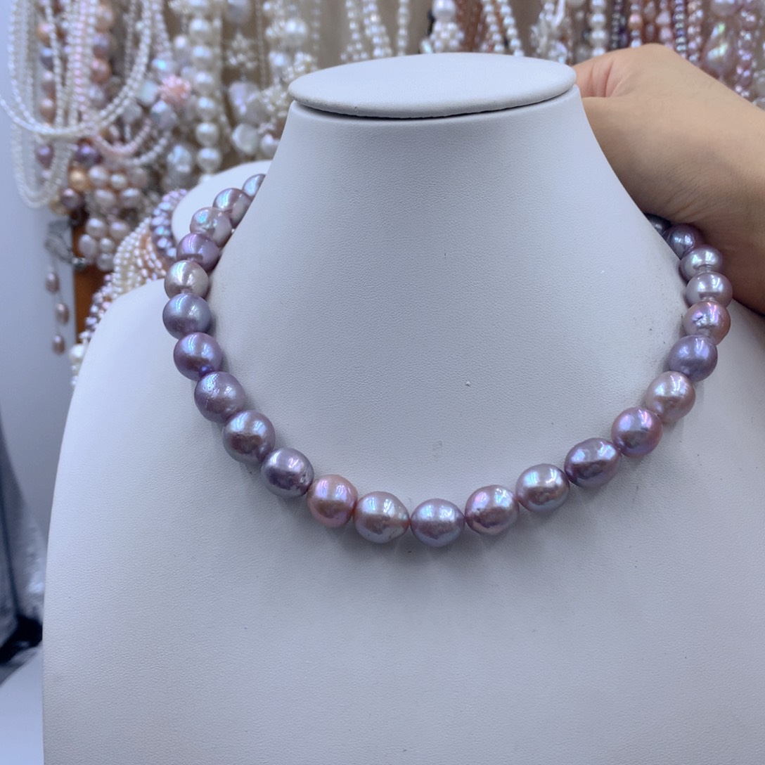 银S925镶嵌项链耳饰淡水珍珠