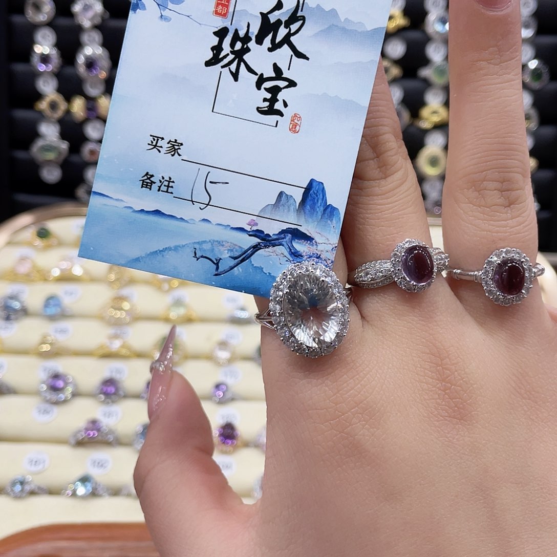 水晶戒指银S925镶嵌f**a戒指15