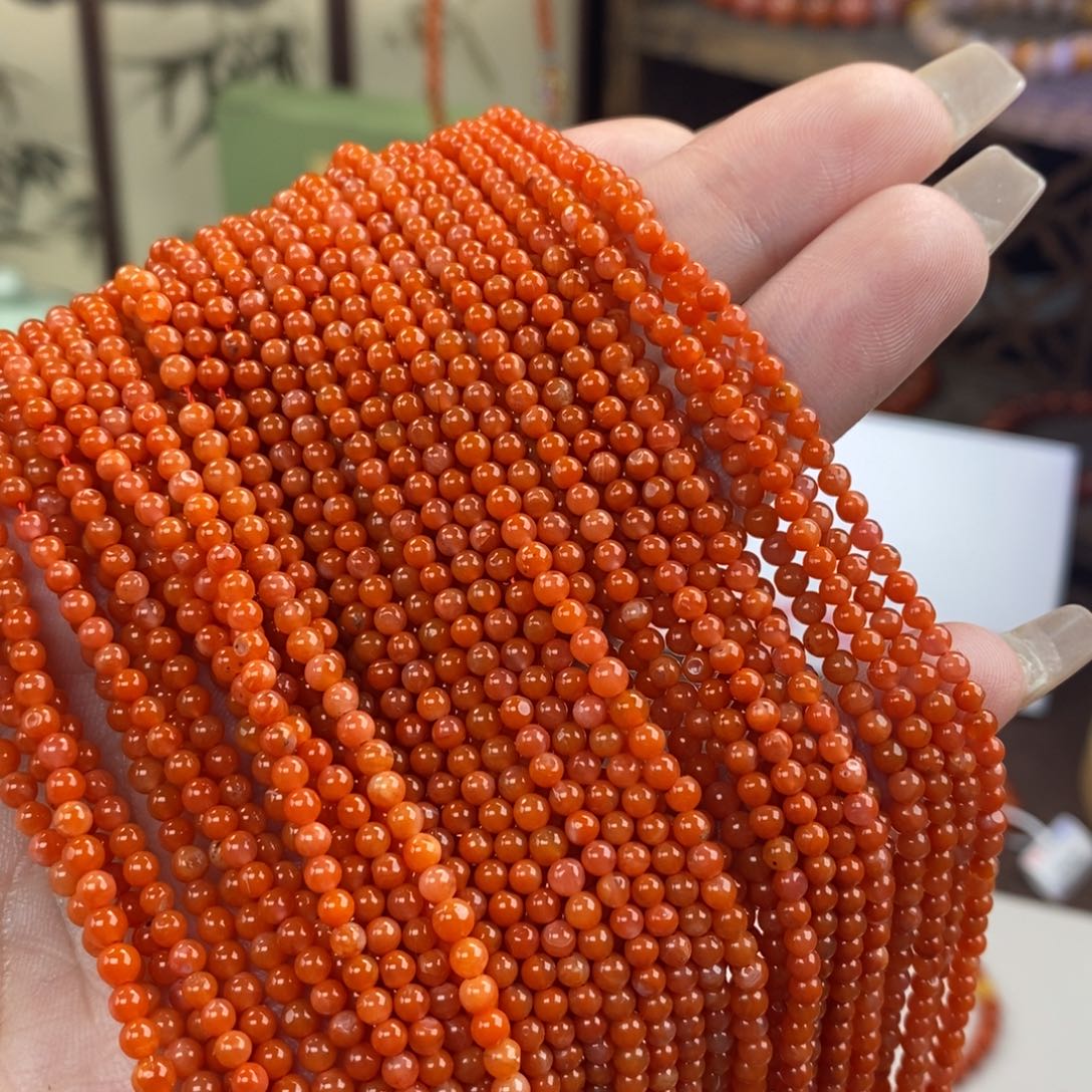 南红玛瑙未镶嵌手链