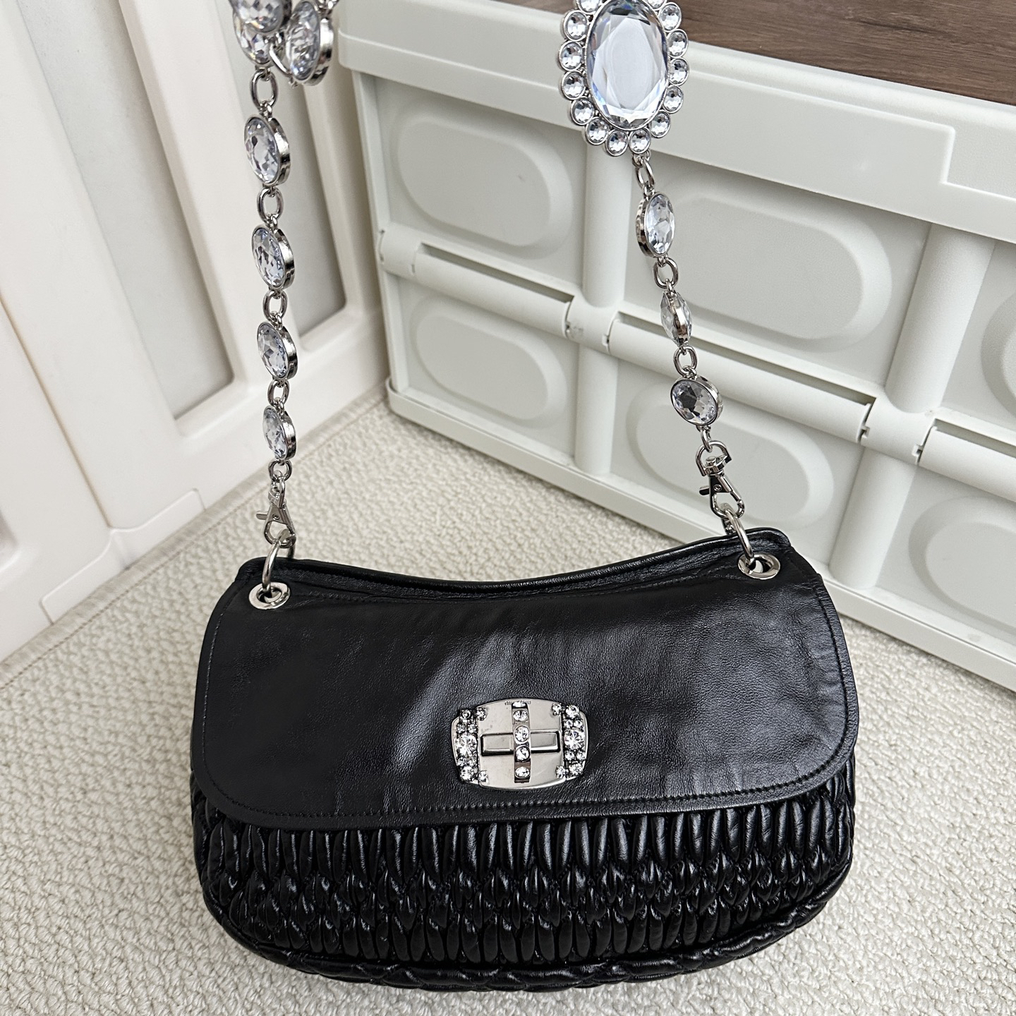 95新 MIU MIU/缪缪 miumiu斜挎包单肩包中古包h