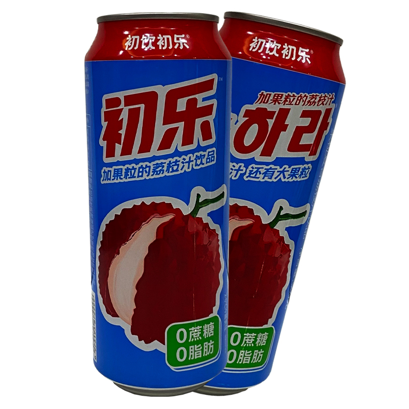 初饮初乐果粒复合荔枝汁饮品500g大罐装