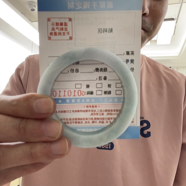 定制翡翠未镶嵌A货翡翠手镯