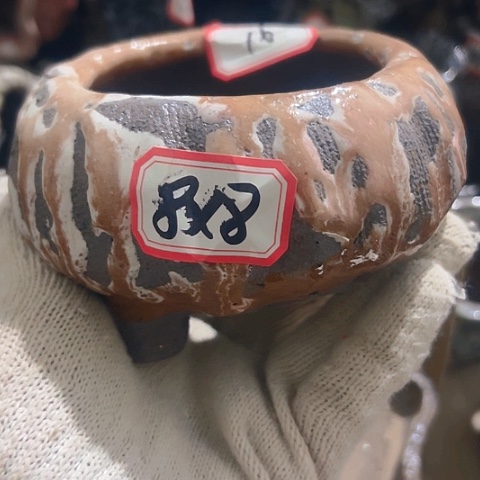 红陶粗陶花盆手工