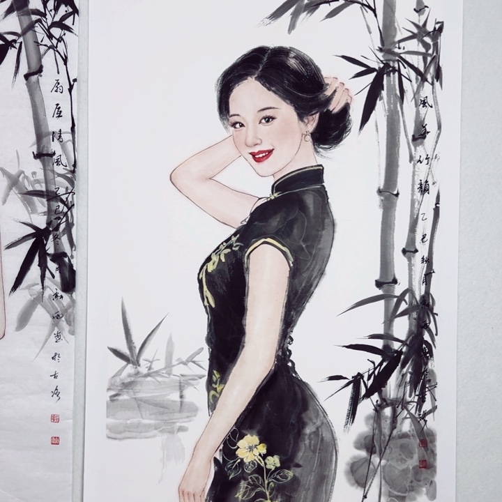国画郭新雨老师写实人物画