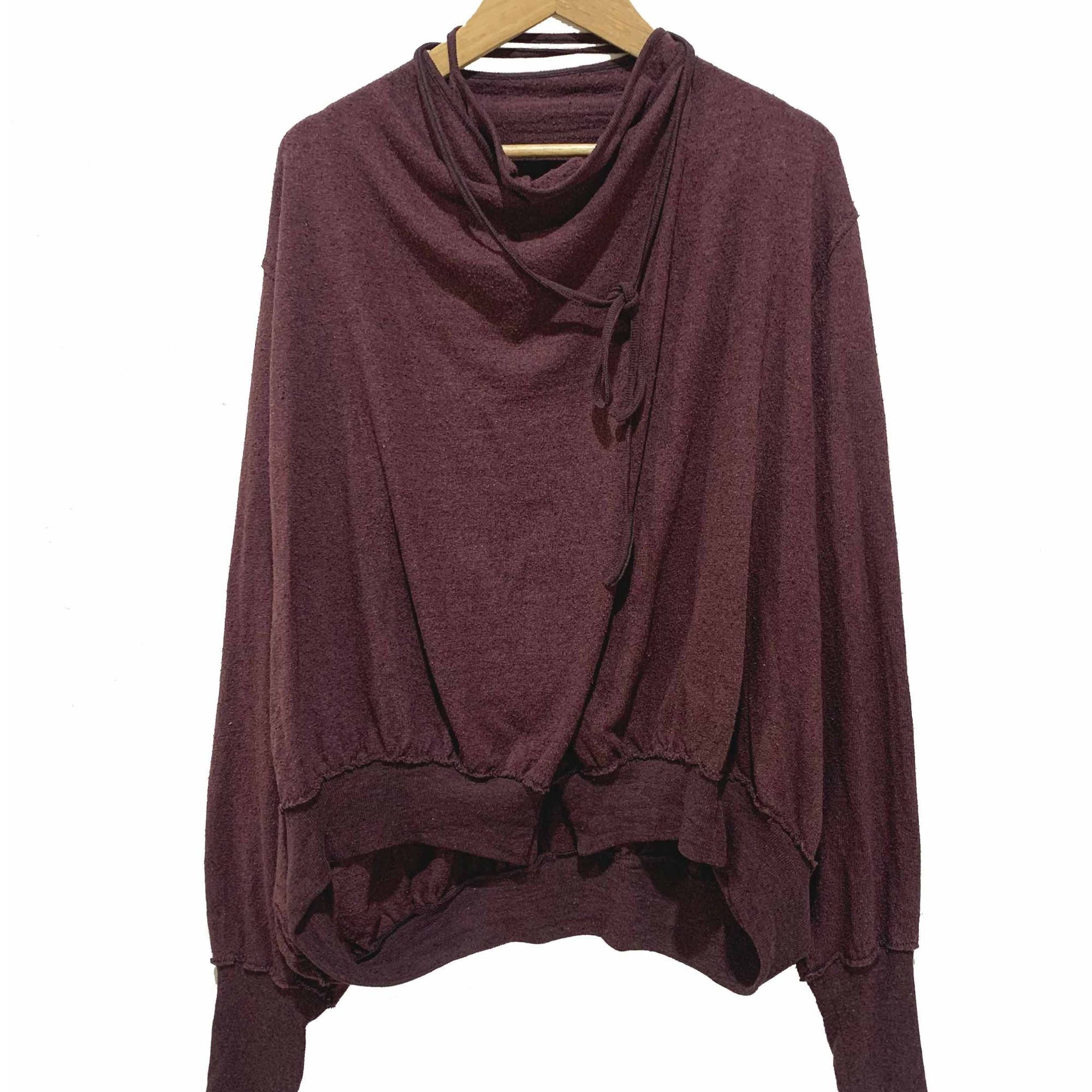 左岸迷香 果儿坊【外套】百搭休闲开衫 气质舒适长袖不规则领 4012