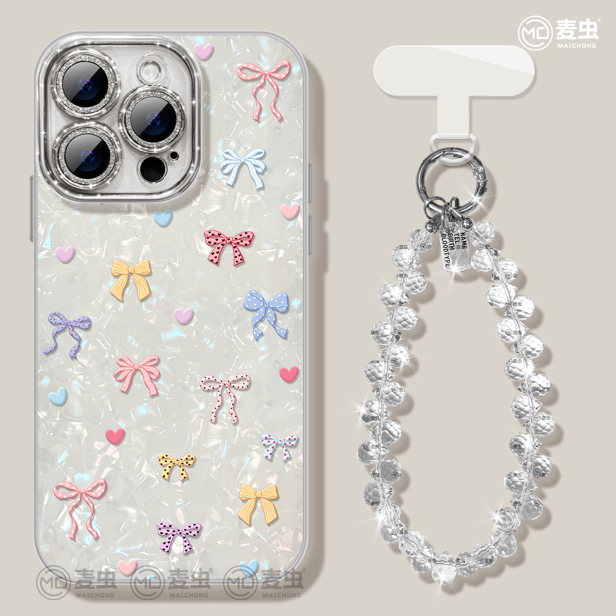 蝴蝶结适用于Mate70华为苹果16promax手机壳iPhone15高级小米
