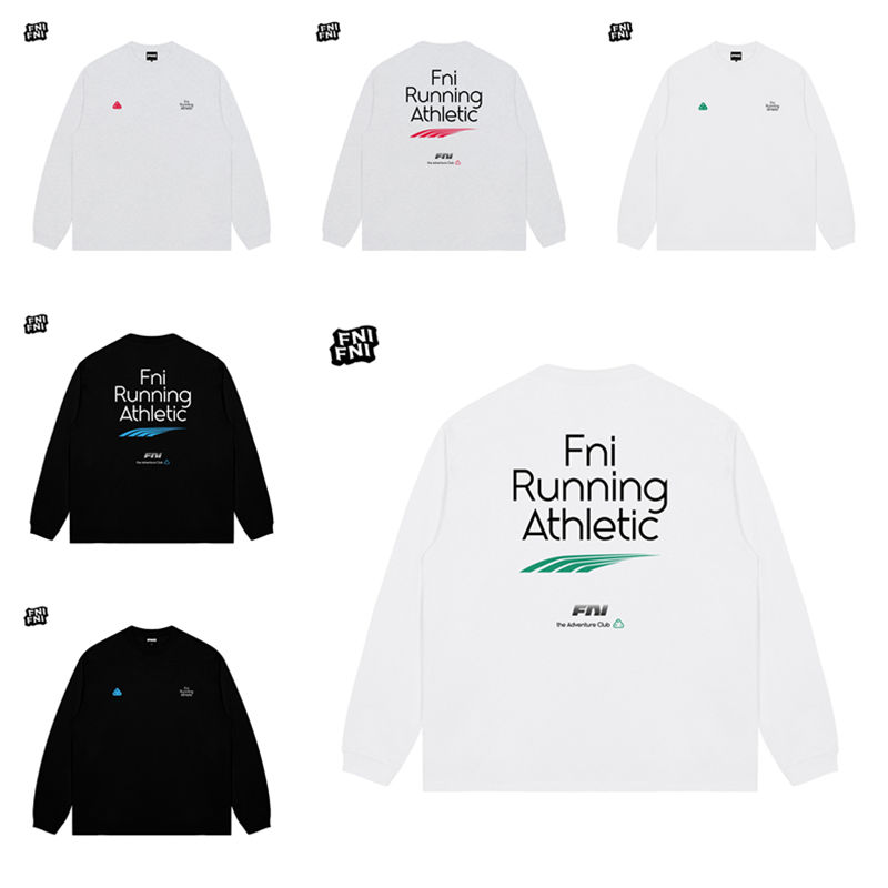 FNI黑标（跑步运动）重磅纯棉男女同款长袖美式圆领T恤早秋冬款胶浆