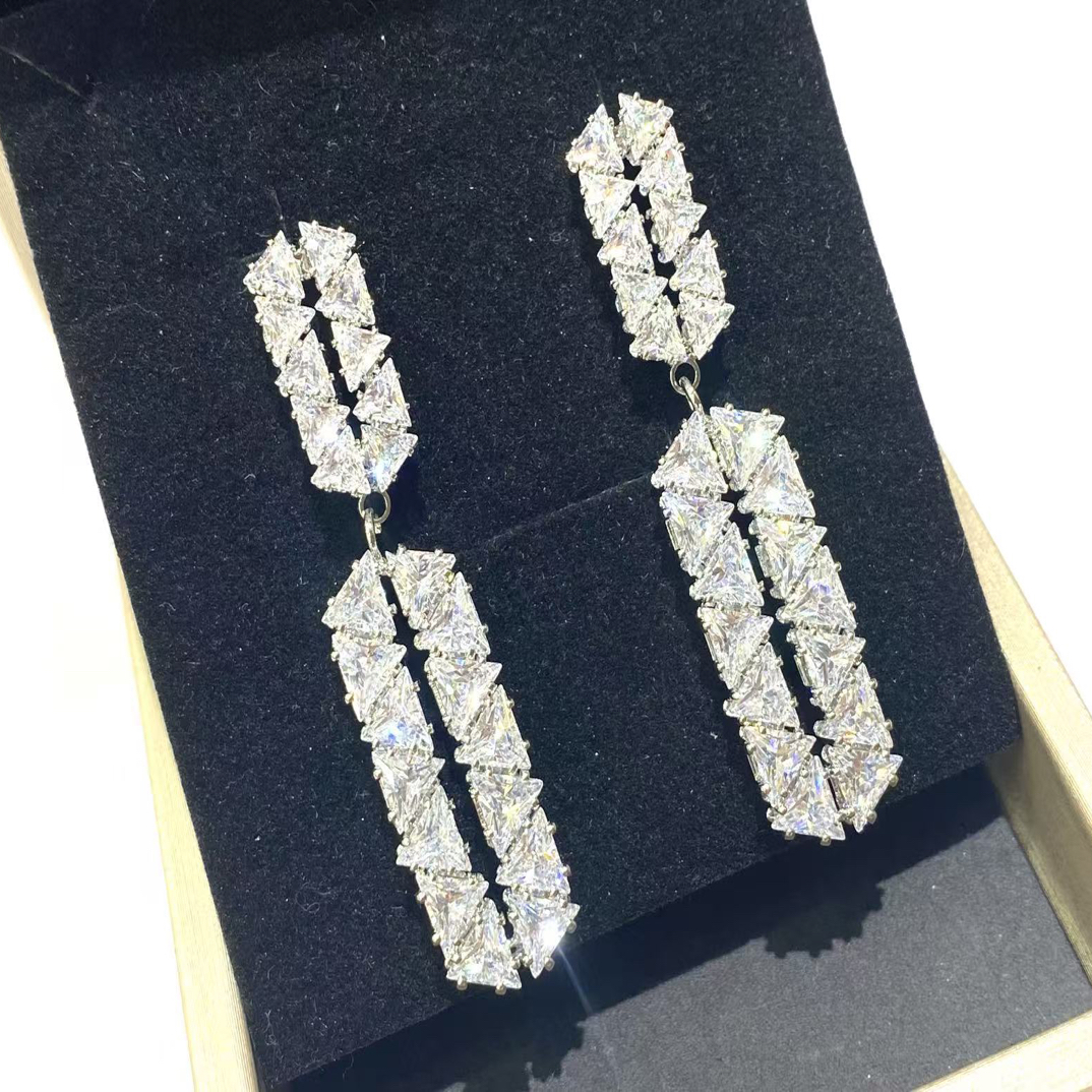 [南非甄选】NFZX  LC-1782 DIY套装【三角双扣耳钉首饰 