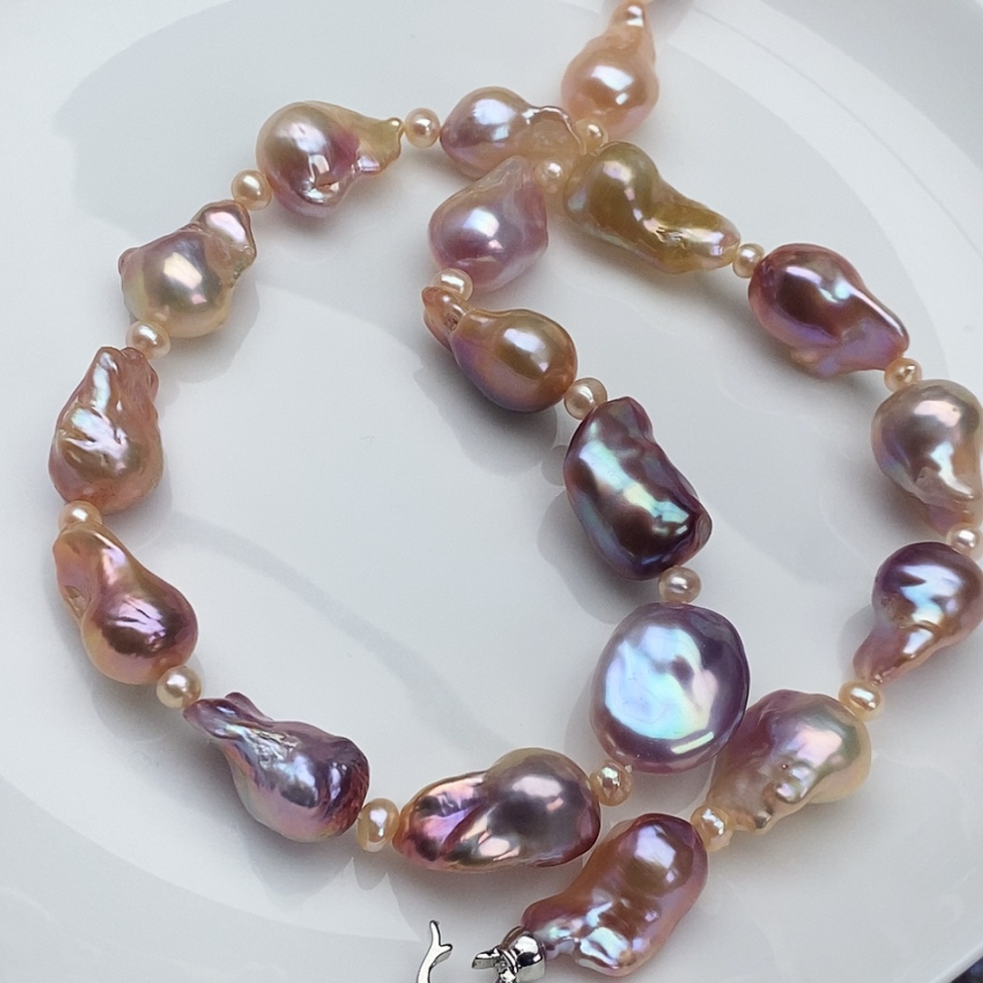 颈饰银S925镶嵌淡水珍珠