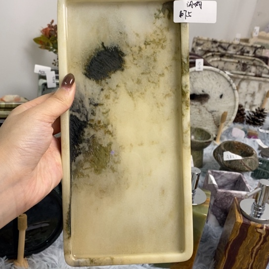 石材天然大理石托盘8075