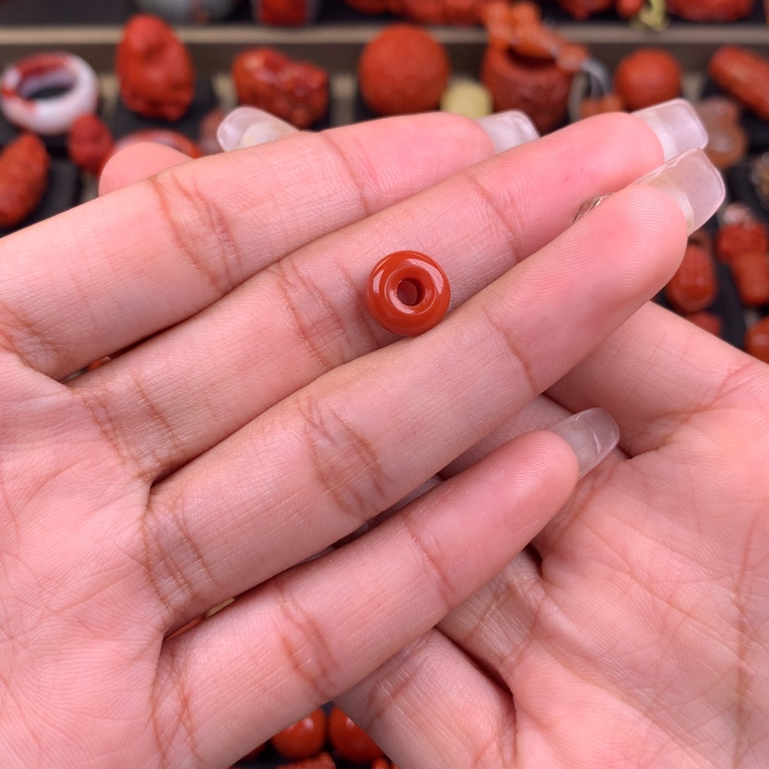 南红玛瑙未镶嵌卡环9+